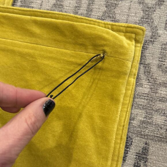 Lot 2 NEW West Elm Washed Cotton Velvet Pillow Cover 18”x18” Dark Horseradish - Picture 7 of 10